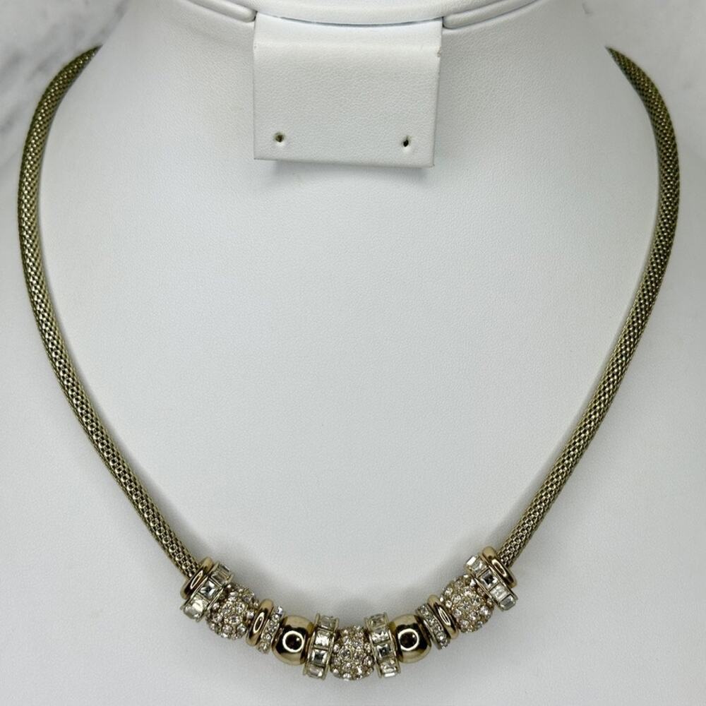 Chico's Rhinestone Slide Snake Chain Necklace 19-22.5in ✨